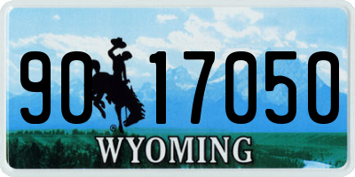 WY license plate 9017050