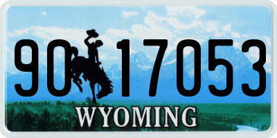 WY license plate 9017053