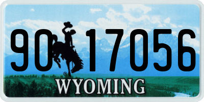 WY license plate 9017056