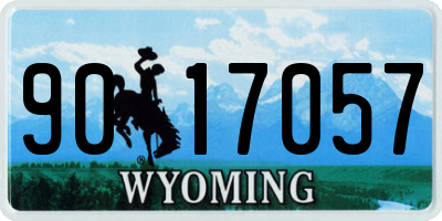 WY license plate 9017057