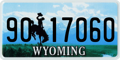 WY license plate 9017060