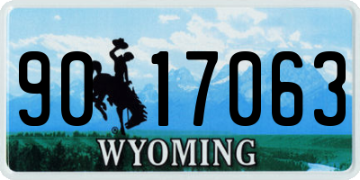 WY license plate 9017063