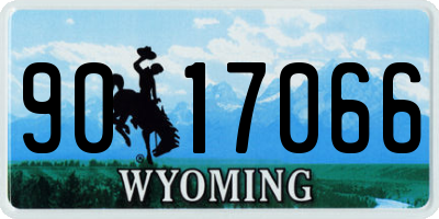 WY license plate 9017066