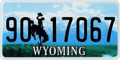 WY license plate 9017067