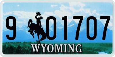 WY license plate 901707