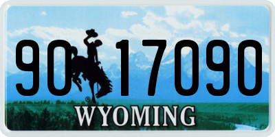 WY license plate 9017090