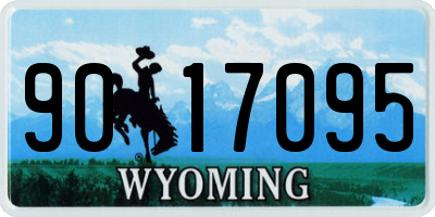 WY license plate 9017095