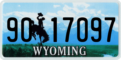 WY license plate 9017097