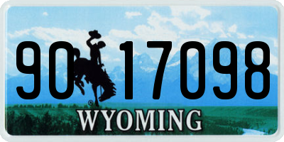 WY license plate 9017098