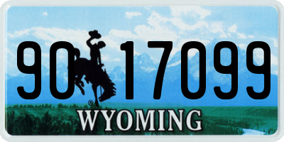 WY license plate 9017099
