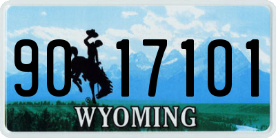 WY license plate 9017101