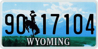 WY license plate 9017104