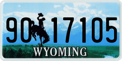 WY license plate 9017105