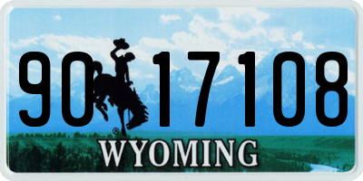 WY license plate 9017108
