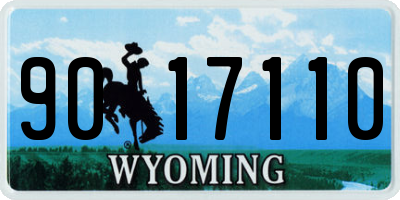 WY license plate 9017110