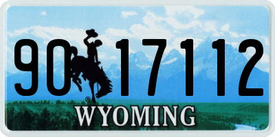 WY license plate 9017112