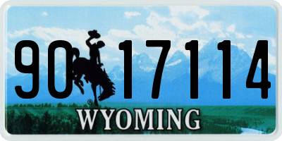 WY license plate 9017114