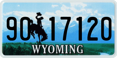 WY license plate 9017120