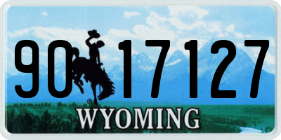 WY license plate 9017127