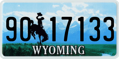 WY license plate 9017133