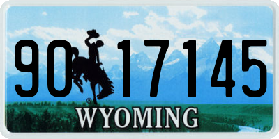WY license plate 9017145