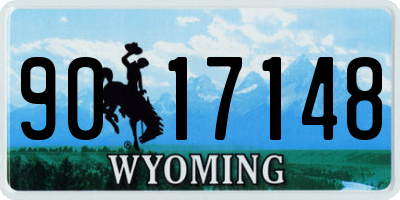WY license plate 9017148