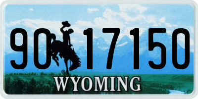 WY license plate 9017150