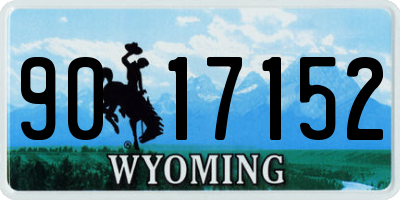 WY license plate 9017152