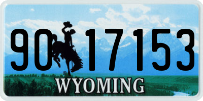WY license plate 9017153
