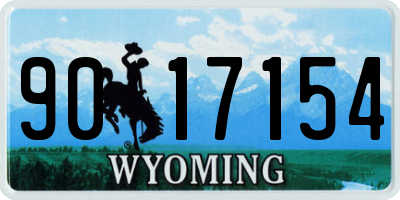 WY license plate 9017154