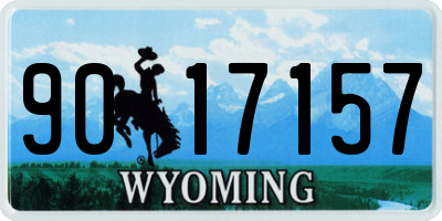 WY license plate 9017157