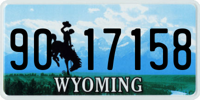 WY license plate 9017158