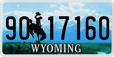 WY license plate 9017160