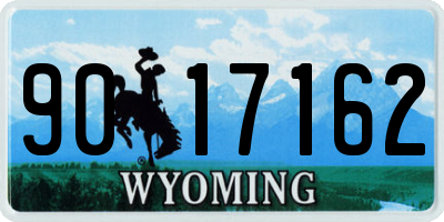 WY license plate 9017162