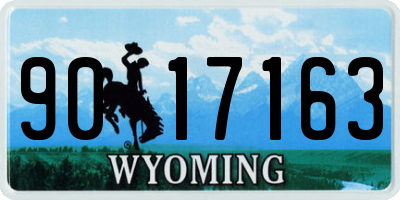 WY license plate 9017163