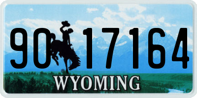 WY license plate 9017164