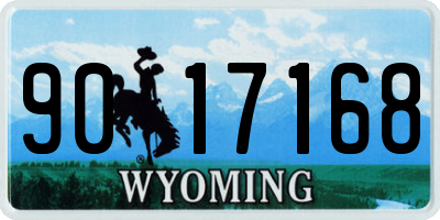 WY license plate 9017168