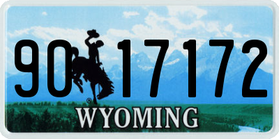 WY license plate 9017172