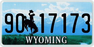 WY license plate 9017173