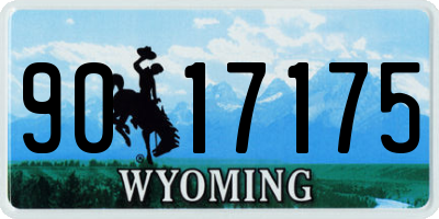 WY license plate 9017175
