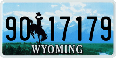 WY license plate 9017179