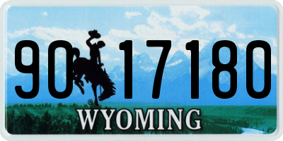 WY license plate 9017180