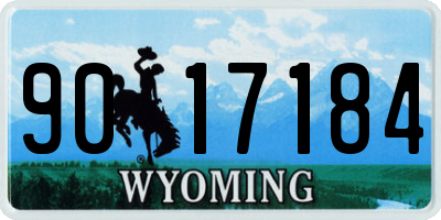 WY license plate 9017184