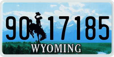 WY license plate 9017185