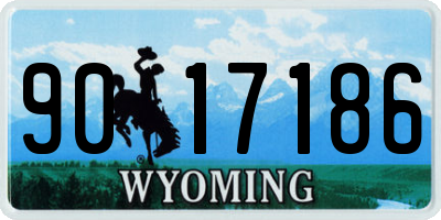 WY license plate 9017186