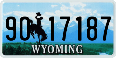 WY license plate 9017187