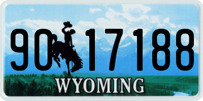 WY license plate 9017188