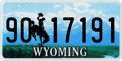 WY license plate 9017191