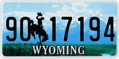 WY license plate 9017194