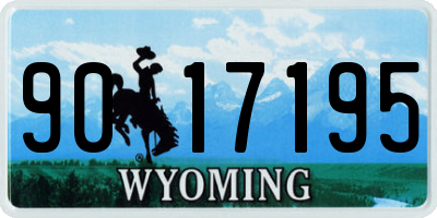 WY license plate 9017195